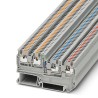 Phoenix Contact PTIO 1.5/S/3-LED 24 GN Series DIN Rail Terminal Block Grey, 1.5mm², 3-Level, Push-in 3244436
