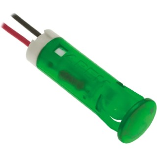 APEM Green Panel Mount Indicator LED 8 mm Mount Hole Size FASTON Termination 12V dc QS83XXG12