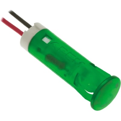 APEM Green Panel Mount Indicator LED 8 mm Mount Hole Size FASTON Termination 12V dc QS83XXG12
