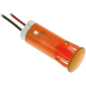 APEM Orange Panel Mount Indicator 24V DC 20mA Lead Wire Termination QS103XXO24