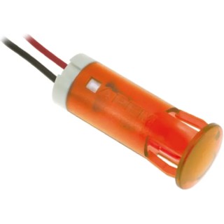 APEM Orange Panel Mount Indicator 24V DC 20mA Lead Wire Termination QS103XXO24