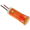APEM Orange Panel Mount Indicator 24V DC 20mA Lead Wire Termination QS103XXO24