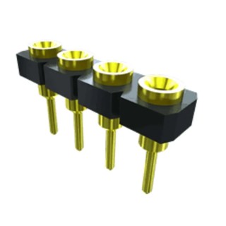 Samtec SL Series Straight Through Hole PCB Socket, 1-Contact, 1 Row, 2.54 mm Pitch Solder SL-101-G-19