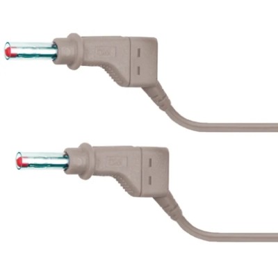 Staubli Connector Test Lead 32A, 600V, Grey, 500 mm Lead Length 66.9407-050-28