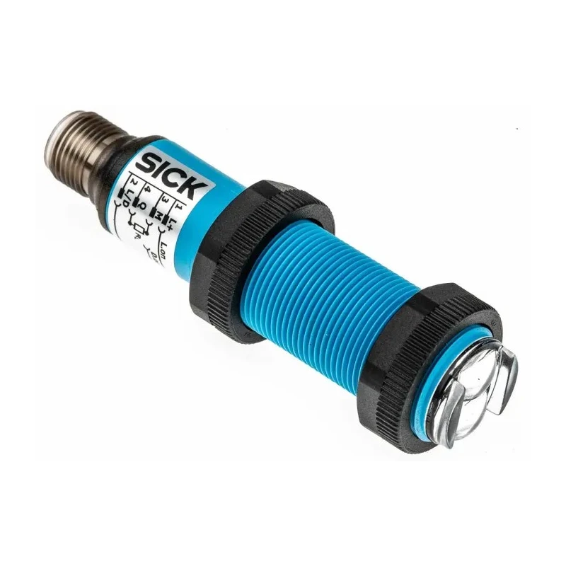 SICK Retroreflective Cylindrical Photoelectric Sensor 50 mm to 3.7 m Detection, PNP Output, IP67, 30V DC, 100mA VL18-4P3640
