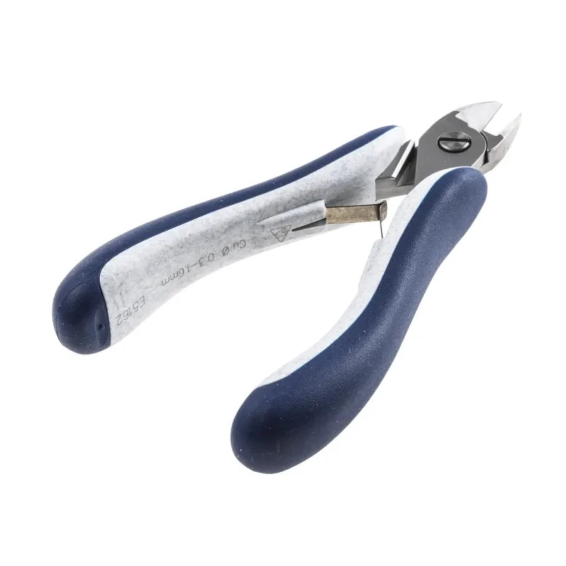 ideal-tek Full Flush ESD Safe Side Cutter 16mm Jaw Width, 130mm Length, ISO 5745 Standard 25.E5162.CRBG