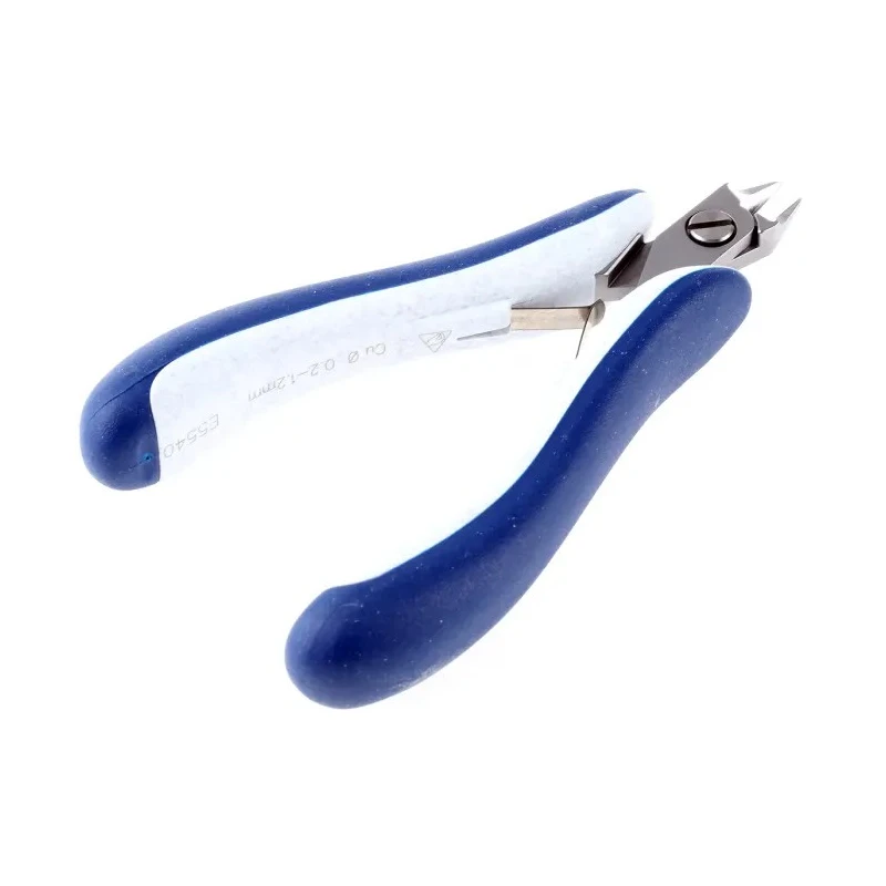 ideal-tek Semi-Flush ESD Safe Side Cutter, Jaw Width 6.4mm, Overall Length 125mm, Ball Bearing Steel Jaws 25.E5540.CRBG