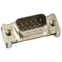 HARTING D-Sub 9 Way Straight 2.74 mm Pitch Surface Mount D-Sub Connector, Metal Housing, Gold Plated Contacts 09551296812741