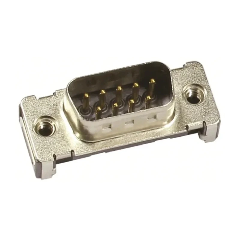 HARTING D-Sub 9 Way Straight 2.74 mm Pitch Surface Mount D-Sub Connector, Metal Housing, Gold Plated Contacts 09551296812741