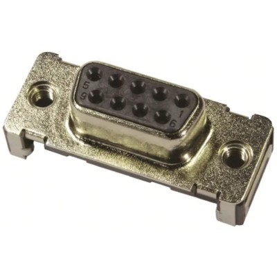 HARTING D-Sub 9 Way Straight 2.74 mm Pitch Surface Mount Metal Housing 5A 1000V Connector 09551156612741