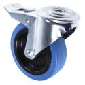 Tente Swivel Castor, 150 kg Load Capacity, 125 mm Wheel Diameter, Elastic Tyre, Pressed Steel Frame, Bright 3477UFR125P30