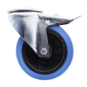 Tente Swivel Castor, 150 kg Load Capacity, 125 mm Wheel Diameter, Elastic Tyre, Pressed Steel Frame, Bright 3477UFR125P30