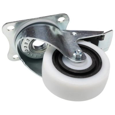 Tente Heavy Duty Pressed Steel Swivel Castor 160 kg Load Capacity 100 mm Wheel Diameter 3477HUR100P62 White