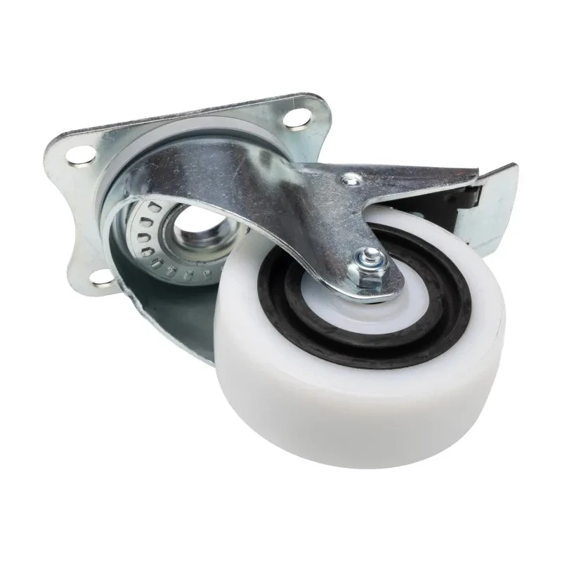 Tente Heavy Duty Pressed Steel Swivel Castor 160 kg Load Capacity 100 mm Wheel Diameter 3477HUR100P62 White