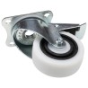Tente Heavy Duty Pressed Steel Swivel Castor 160 kg Load Capacity 100 mm Wheel Diameter 3477HUR100P62 White