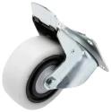 Tente Heavy Duty Pressed Steel Swivel Castor 160 kg Load Capacity 100 mm Wheel Diameter 3477HUR100P62 White