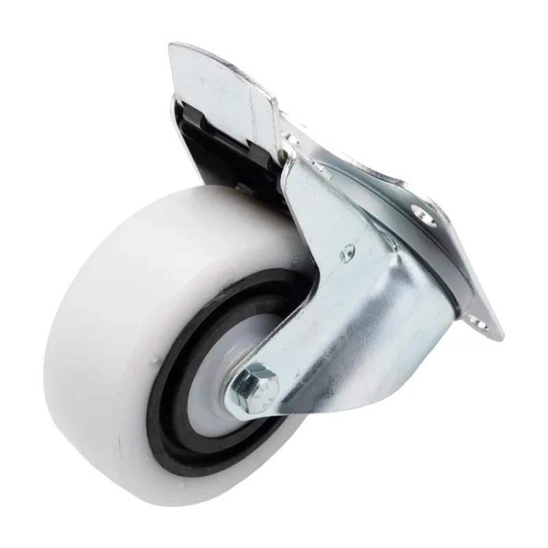 Tente Heavy Duty Pressed Steel Swivel Castor 160 kg Load Capacity 100 mm Wheel Diameter 3477HUR100P62 White