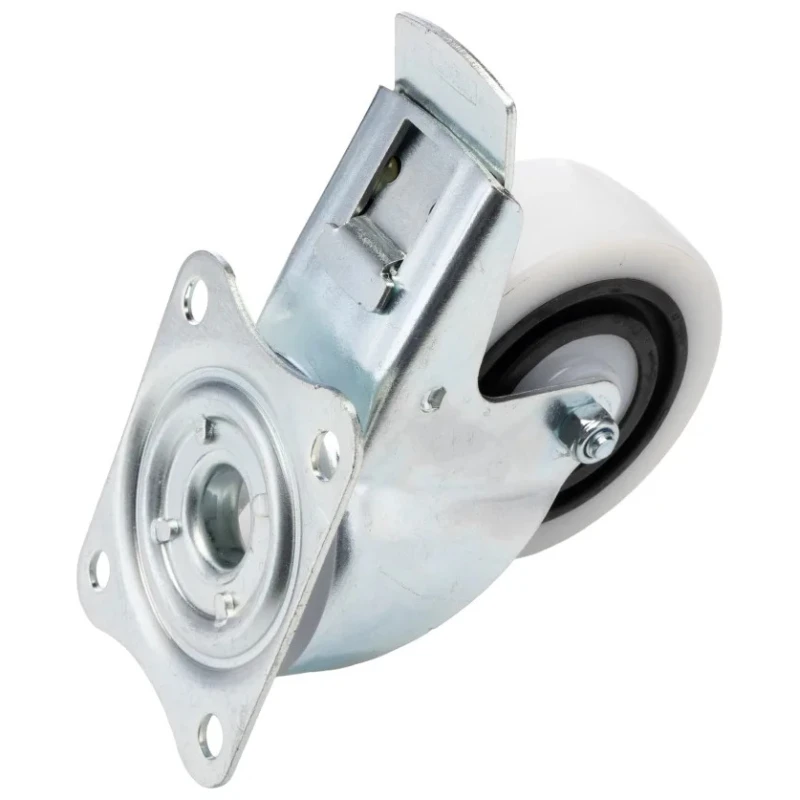 Tente Heavy Duty Pressed Steel Swivel Castor 160 kg Load Capacity 100 mm Wheel Diameter 3477HUR100P62 White