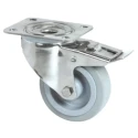 Tente Braked Swivel Castor Stainless Steel Frame 250 kg Load Capacity 125 mm Wheel Diameter 8477UFD125P62