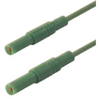 Hirschmann Test & Measurement Connector Test Lead 32A, 1000 V AC/DC, Green, 1 m Lead Length 934075104