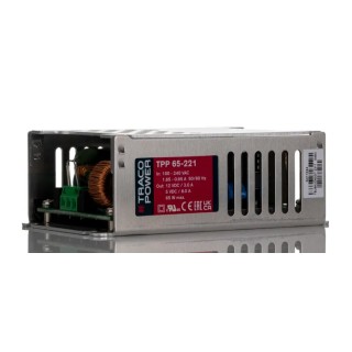 TRACOPOWER Switching Power Supply 2 Output 12V dc, 65 W, 85V-264V AC/264-370V DC, Chassis Mount TPP 65-221