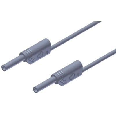 Hirschmann Test & Measurement Connector Test Lead 10A, 1000 V AC/DC, Grey, 500 mm Lead Length 975695706