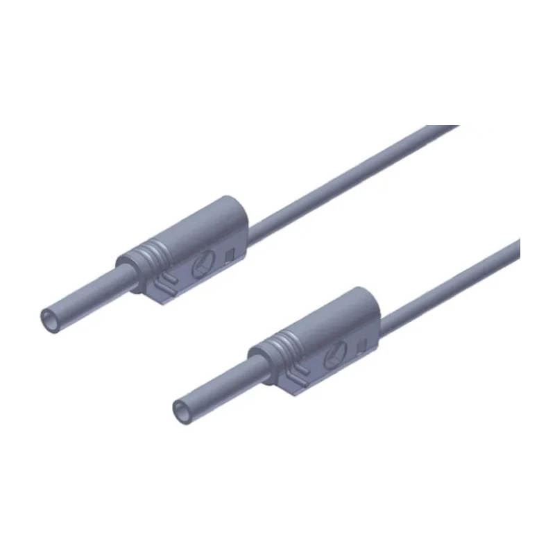 Hirschmann Test & Measurement Connector Test Lead 10A, 1000 V AC/DC, Grey, 500 mm Lead Length 975695706