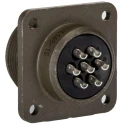 Amphenol Industrial MIL Spec Circular Connector MS3102E16S-1S Copper Alloy Straight 7 Way Box Mount, 13A, 700V MS3102E16S-1S