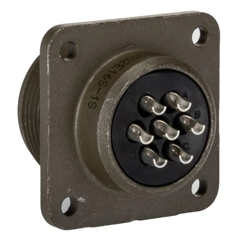 Amphenol Industrial MIL Spec Circular Connector MS3102E16S-1S Copper Alloy Straight 7 Way Box Mount, 13A, 700V MS3102E16S-1S