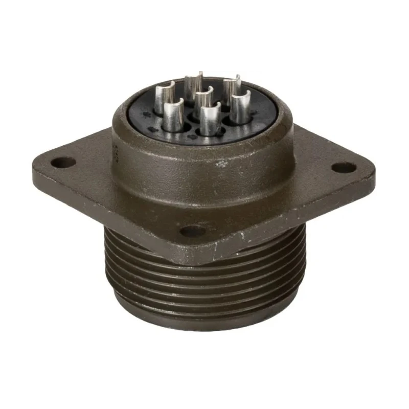 Amphenol Industrial MIL Spec Circular Connector MS3102E16S-1S Copper Alloy Straight 7 Way Box Mount, 13A, 700V MS3102E16S-1S