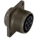 Amphenol Industrial MIL Spec Circular Connector MS3102E16S-1S Copper Alloy Straight 7 Way Box Mount, 13A, 700V MS3102E16S-1S