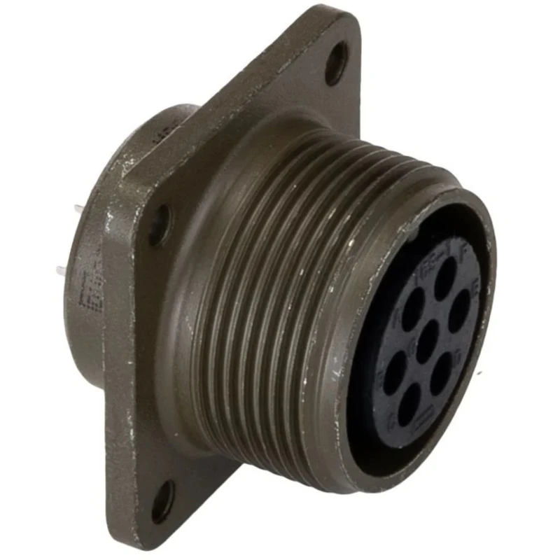 Amphenol Industrial MIL Spec Circular Connector MS3102E16S-1S Copper Alloy Straight 7 Way Box Mount, 13A, 700V MS3102E16S-1S