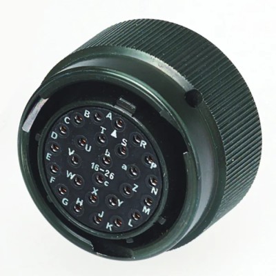 Amphenol Limited MIL Spec Circular Connector 6 Contacts Female Copper Alloy Gold Plated Box Mount 62GB-12E10-06PN-445
