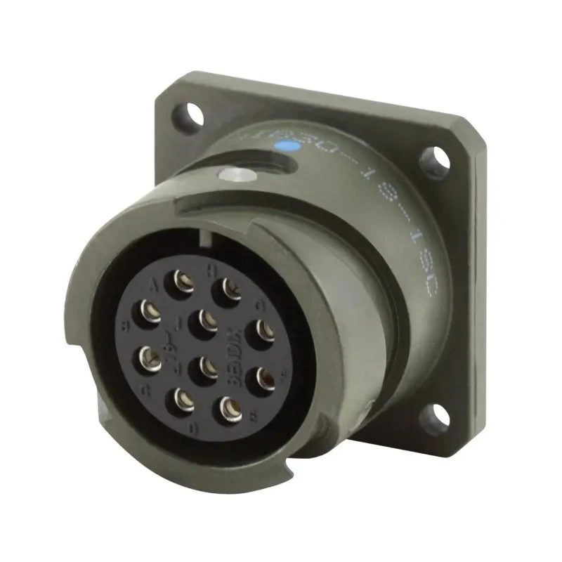 Amphenol Industrial MS3 Copper Alloy Straight 3 Way MIL Spec Circular Connector Male, Female Contacts, Threaded MS3102A14S-1P