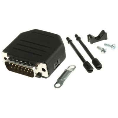MH Connectors D-Sub 15 Way Straight Plastic Housing Solder Termination Connector MHDTPPK15-DB15P-K