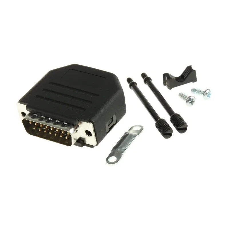 MH Connectors D-Sub 15 Way Straight Plastic Housing Solder Termination Connector MHDTPPK15-DB15P-K