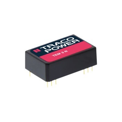 TRACOPOWER TEM 3N 3W Fully Regulated Isolated DIP-24 DC/DC Converter, 15V DC Output, 100mA, 13.2V-10.8V DC TEM 3-1223N
