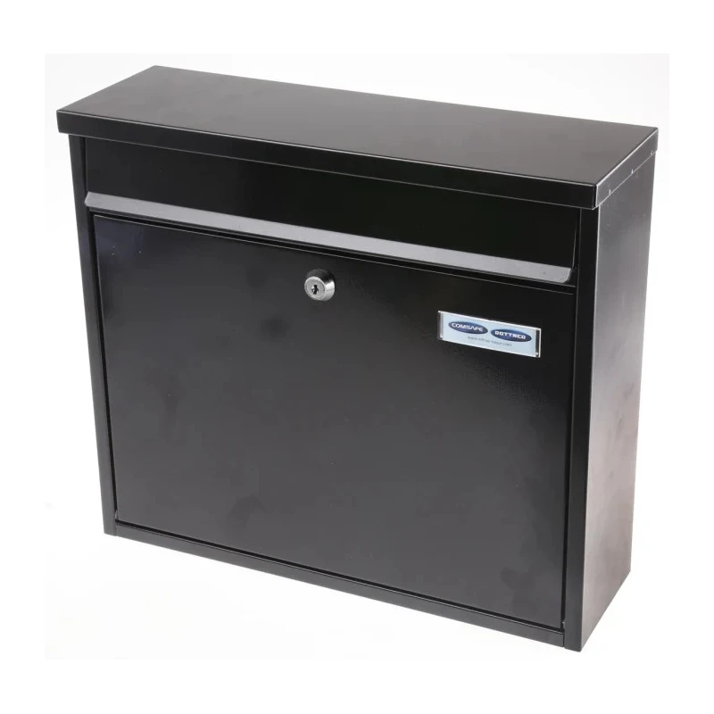 Rottner Comsafe Black Steel Mailbox 310 mm x 360 mm x 110 mm T02804