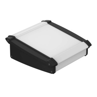 Bopla Aluminium Black Desktop Enclosure Sloped Front 150 mm x 181.2 mm x 68.2 mm 92865150.HMT1 ATPH 1865-0150