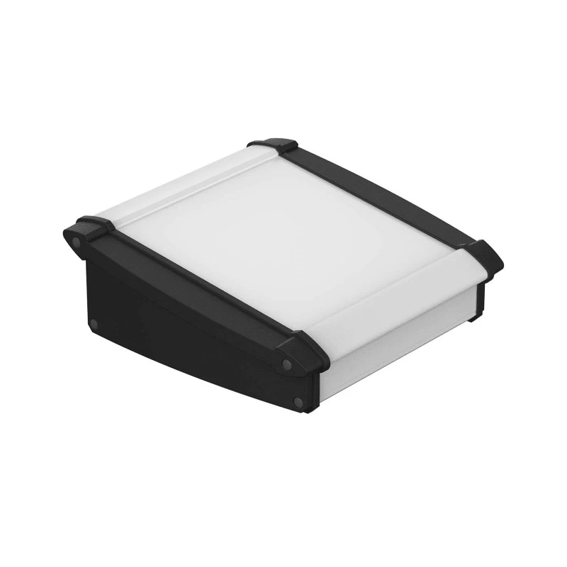 Bopla Aluminium Black Desktop Enclosure Sloped Front 150 mm x 181.2 mm x 68.2 mm 92865150.HMT1 ATPH 1865-0150