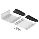 Bopla Aluminium Black Desktop Enclosure Sloped Front 150 mm x 181.2 mm x 68.2 mm 92865150.HMT1 ATPH 1865-0150