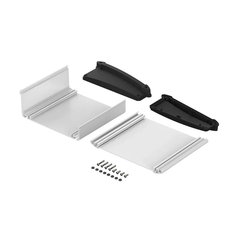 Bopla Aluminium Black Desktop Enclosure Sloped Front 150 mm x 181.2 mm x 68.2 mm 92865150.HMT1 ATPH 1865-0150