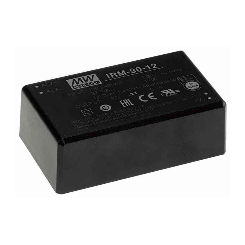 MEAN WELL Switching Power Supply 24V DC 90W 305V AC IRM-90-24