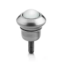 ALWAYSE Ball Transfer Unit with 25.4 mm Ball Diameter Screw Mount Carbon Steel Case Polyamide 66 Ball M8 x 1.25 10031428