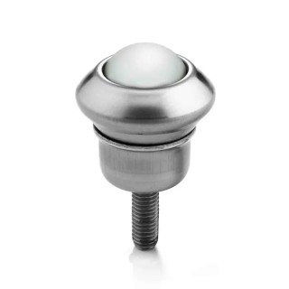 ALWAYSE Ball Transfer Unit with 25.4 mm Ball Diameter Screw Mount Carbon Steel Case Polyamide 66 Ball M8 x 1.25 10031428
