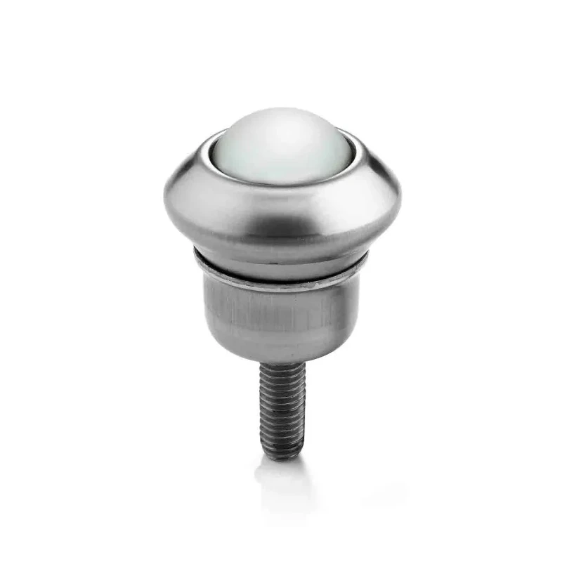ALWAYSE Ball Transfer Unit with 25.4 mm Ball Diameter Screw Mount Carbon Steel Case Polyamide 66 Ball M8 x 1.25 10031428