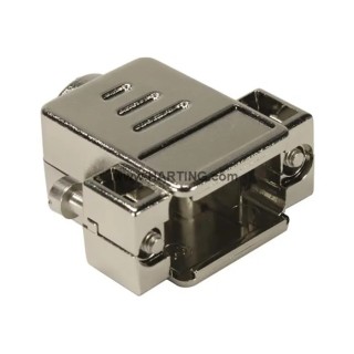 HARTING D-Sub Series Thermoplastic Straight D-Sub Backshell 25 Way Strain Relief 09670250443