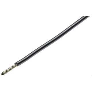 TE Connectivity Type 44 Series Black 1.23 mm² Hook Up Wire, 16 AWG, 19 x 29 AWG Strands, 100 m Length 44A0111-16-0