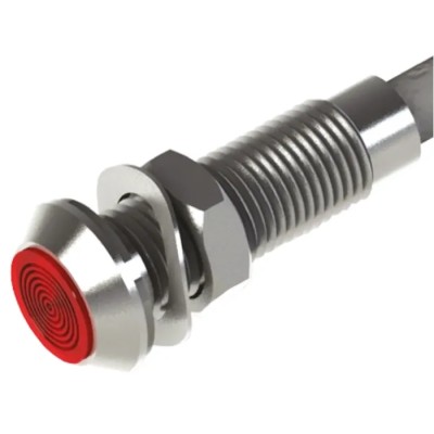 Marl 604 Series Green Panel Mount Indicator 28V dc 20mA Lead Wire Termination IP67 604-324-23