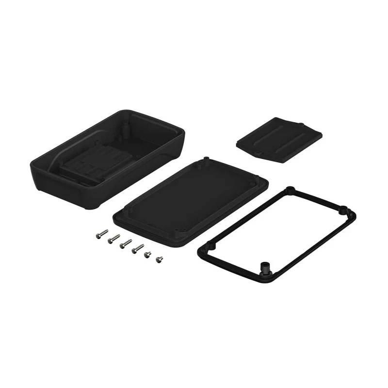 Bopla BoPad Series Black ABS Handheld Enclosure Integral Battery Compartment, IP65, 165 mm x 90 35170025.HMT1 BOP 700 BE4MN